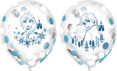 Disney Frozen 2 Confetti Latex Balloons, 12-Inch, 6-Pack