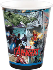 Marvel Avengers 9oz Paper Cups - Pack of 8 for Kids' Birthday Parties