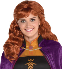 Disney Frozen 2 Anna Wig - Auburn with Braids, One Size