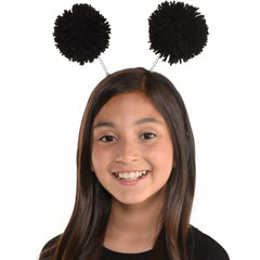 Black Pom Pom Head-Bopper Headband