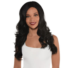Long Glamorous Black Wig - One Size
