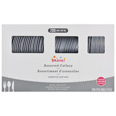 Elegant Silver Plastic Cutlery Assortment