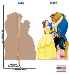 Enchanting Belle and Beast Birthday Standee, 66x46 Inches