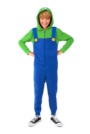 Super Mario (Luigi) Halloween Onesie Costume - Child (14-16)