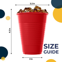 Little Gym - 12 Oz. Red Plastic Cups | 50 Ct.