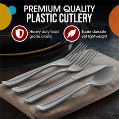 Heavyweight Assorted Medium Cutlery Set - Solid Colors
