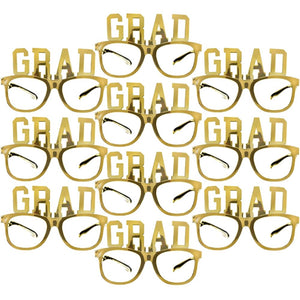 Class 101 - Metallic Graduation Party Glasses - 10 Pack