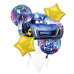 Little Gym - Batwheels Balloon Bouquet - Juvenile Birthday Party Set - 5 Ct.