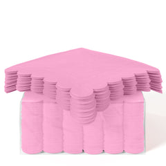 Pink Scallop Beverage Napkins - 4.75 In. X 4.75 In. | 50 Ct.