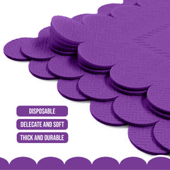 Purple Scallop Beverage Napkins - 4.75 In. X 4.75 In. | 50 Ct.