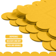 Yellow Scallop Beverage Napkins - 4.75 In. X 4.75 In. | 50 Ct.