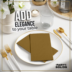 Gold Guest Towel Napkins - 40 Ct.