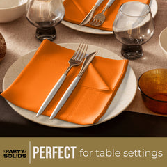 Orange Dinner Napkins - 50 Ct.