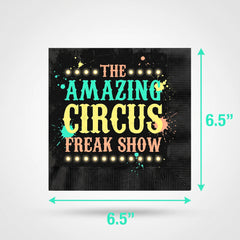 Creepy Carnival Blacklight Lunch Napkins - 6.5 In. x 6.5 In. - 40 Pack