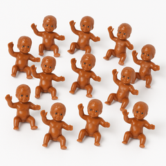 Mini Plastic Baby Shower Favor Charms, 12-Pack