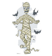 Cartoon Mummy & Bats