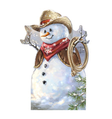 Cowboy Snowman (Dona Gelsinger Art)