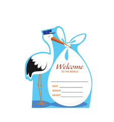 It's A Boy Stork Standee