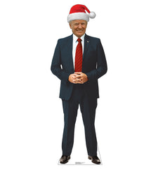 President Donald Trump Santa Hat Standee