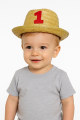 Baby's First Birthday Barnyard Straw Hat