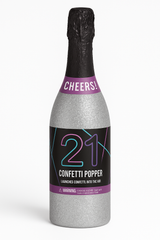Cheers! 21st Birthday Confetti Popper Bottle
