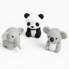 Jungle Animal Eraser Party Favors - Mega Value Pack