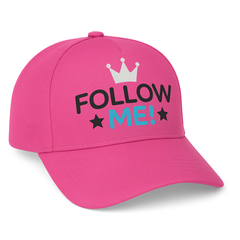Internet Famous "Follow Me!" Pink Baseball Hat for Kids