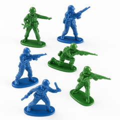 Mega Value Army Men Figurine Pack - Blue & Green, 100 Pieces