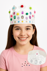 Color Your Own Crown Kit - 12-Pack Craft Activity for Kids