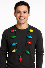 Festive LED Christmas Light-Up Necklace