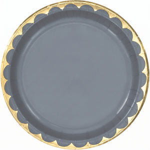 Elegant Silver 10" Paper Dinner Plates