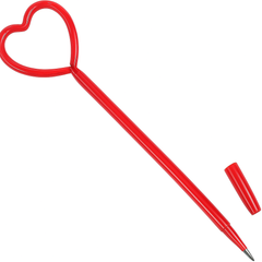 Heart-Shaped Valentine’s Day Pen, 8-Inch, Red