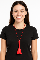 Red Clacker Necklace - Team Spirit Noisemaker Accessory