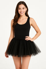 Black Tulle Tutu Skirt - Versatile Costume Accessory