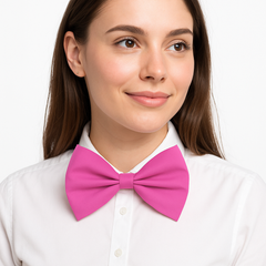 Bright Pink Bow Tie Costume Accessory