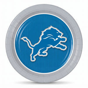 Detroit Lions 7" Round Paper Plates - NFL Party Supplies