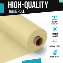 40 In. x 100 Ft. Light Yellow Table Roll | Case of 6