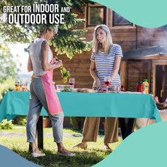 40 In. x 300 Ft. Premium Aqua Blue Table Roll