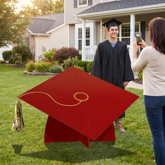 Graduation Cap Red Yard Sign - Large