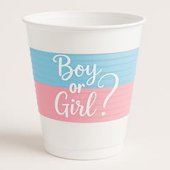 "Boy or Girl?" 16oz Gender Reveal Party Cups