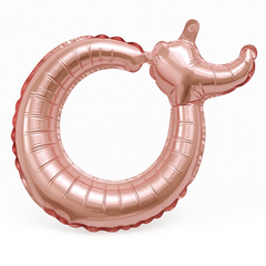 Rose Gold Script Letter O Foil Balloon - 8-Inch Air-Filled