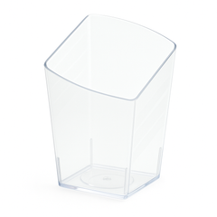 Mini Clear Slanted Plastic Tumblers - 3 oz, 10 Pack
