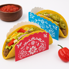 Vibrant Fiesta Taco Holders - Set of 12