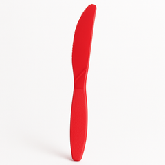 Vibrant Red Plastic Knives - 16ct