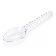 Clear Plastic Serving Spoons - Packaged for Catering