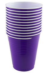 Vibrant Purple 18oz Plastic Party Cups - 50 Pack