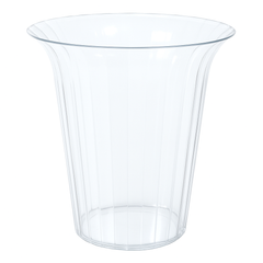 Clear Flared Cylinder Plastic Container, 80 oz