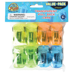 Transparent Pull Back Cars/8 Per Pkg - 8 Count