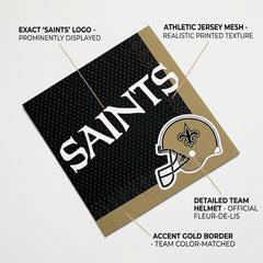 New Orleans Saints Lunch Napkins - NFL Party Supplies with Team Helmet Design, 6.5 In. X 6.5 In. Paper Napkins for Tailgates, Game Day, Birthdays
