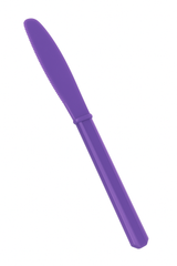 Purple Plastic Economy Knives - Solid Color Cutlery